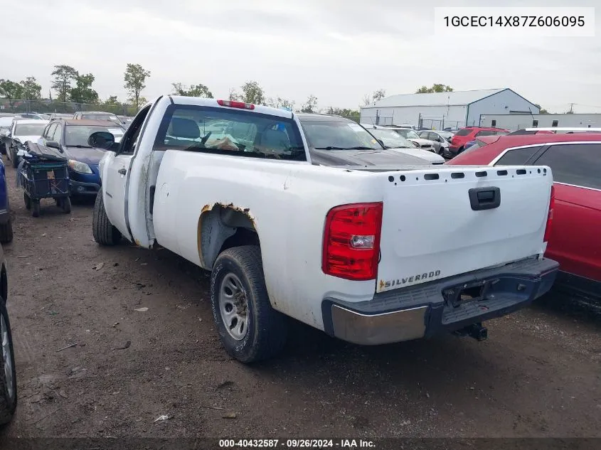 2007 Chevrolet Silverado C1500 Classic VIN: 1GCEC14X87Z606095 Lot: 40432587