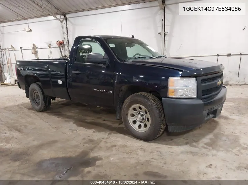 1GCEK14C97E534086 2007 Chevrolet Silverado 1500 Work Truck