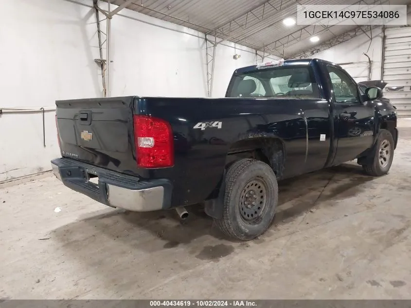 2007 Chevrolet Silverado 1500 Work Truck VIN: 1GCEK14C97E534086 Lot: 40434619