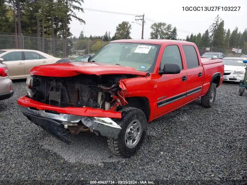 2007 Chevrolet Silverado 1500Hd Classic Lt1 VIN: 1GCGC13U27F103227 Lot: 40437734