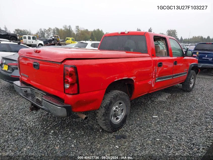 2007 Chevrolet Silverado 1500Hd Classic Lt1 VIN: 1GCGC13U27F103227 Lot: 40437734