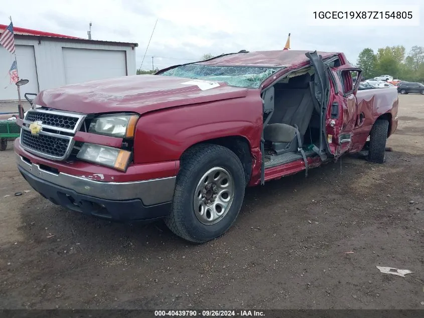 2007 Chevrolet Silverado 1500 Classic Lt1 VIN: 1GCEC19X87Z154805 Lot: 40439790