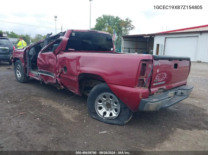 1GCEC19X87Z154805 2007 Chevrolet Silverado 1500 Classic Lt1