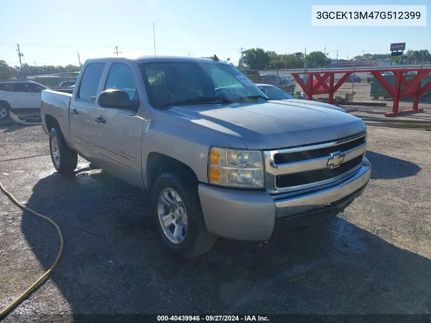 2007 Chevrolet Silverado 1500 Lt1 VIN: 3GCEK13M47G512399 Lot: 40439946