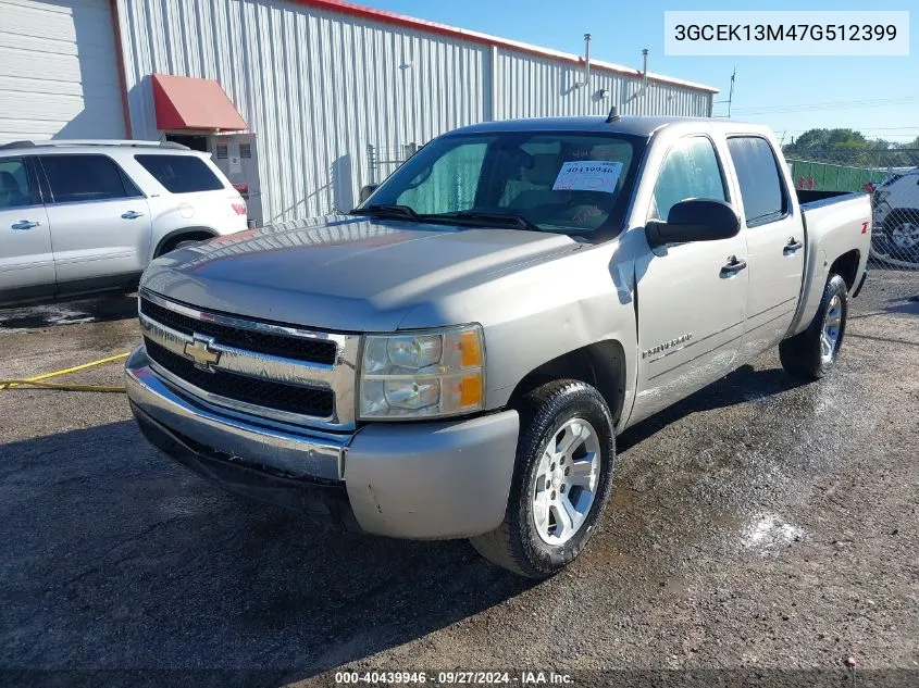 2007 Chevrolet Silverado 1500 Lt1 VIN: 3GCEK13M47G512399 Lot: 40439946