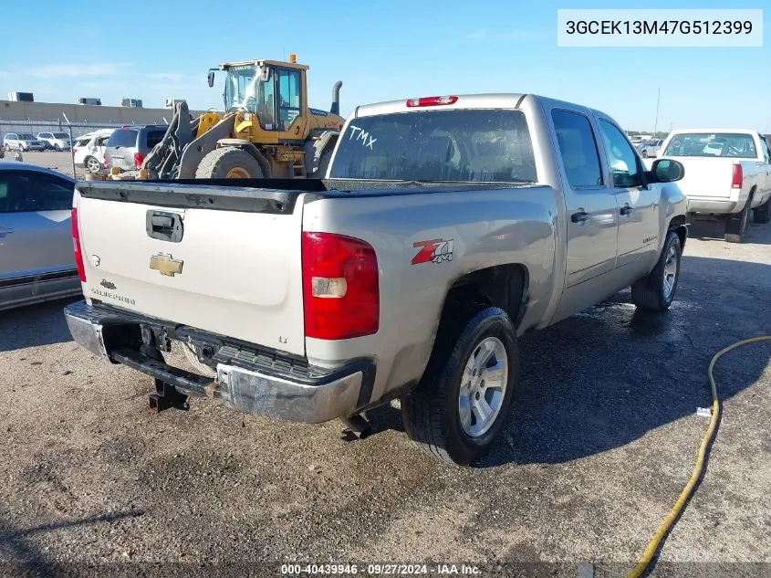 2007 Chevrolet Silverado 1500 Lt1 VIN: 3GCEK13M47G512399 Lot: 40439946