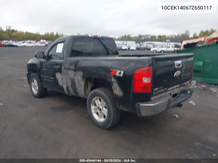 1GCEK14067Z650117 2007 Chevrolet Silverado 1500 Lt1