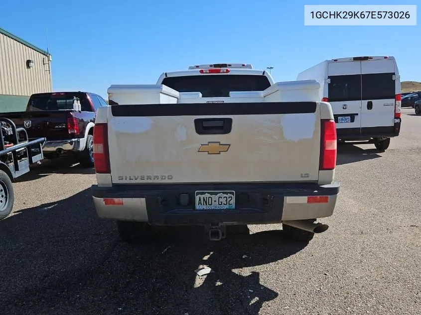 2007 Chevrolet Silverado K2500 Heavy Duty VIN: 1GCHK29K67E573026 Lot: 40445432