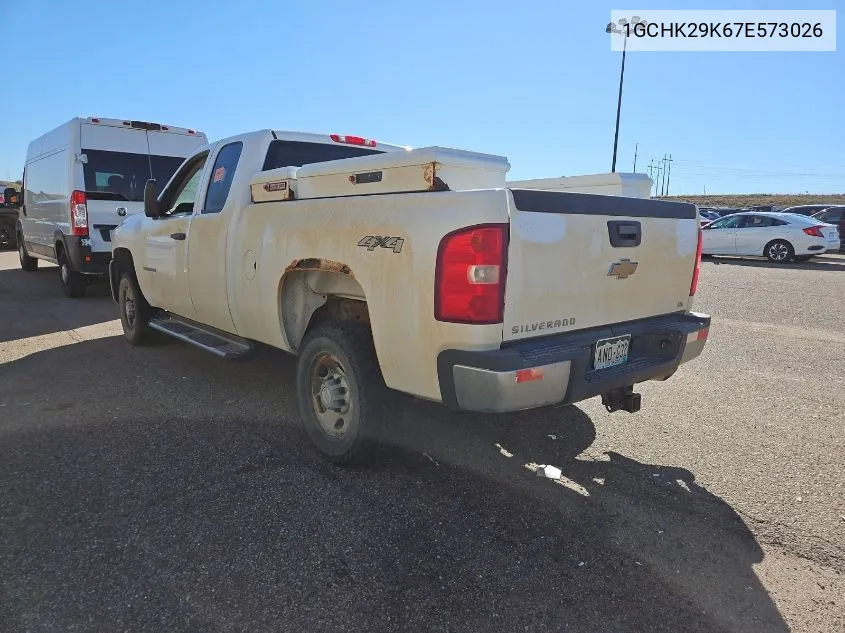 2007 Chevrolet Silverado K2500 Heavy Duty VIN: 1GCHK29K67E573026 Lot: 40445432