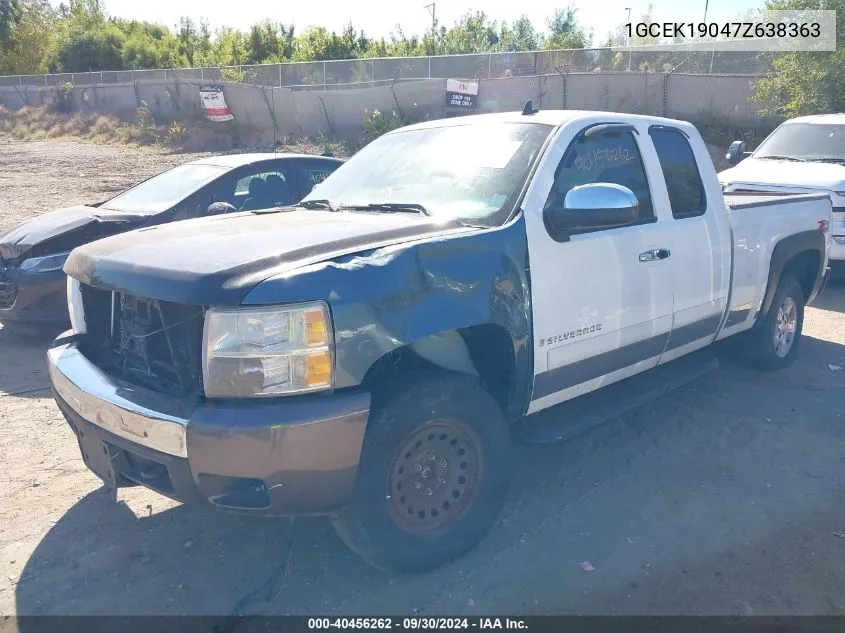 2007 Chevrolet Silverado 1500 Lt1 VIN: 1GCEK19047Z638363 Lot: 40456262