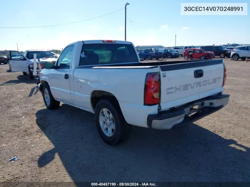 2007 Chevrolet Silverado 1500 Classic Work Truck VIN: 3GCEC14V07G248991 Lot: 40457190