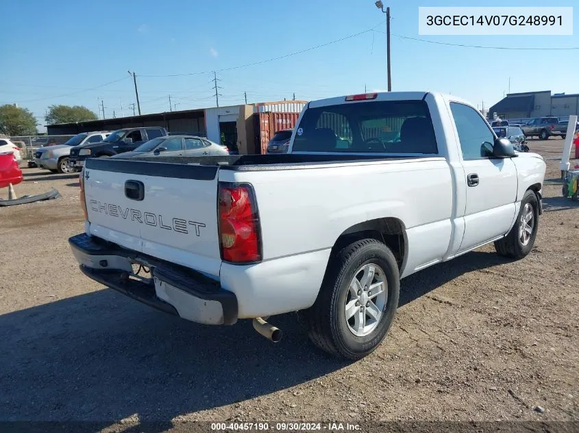 2007 Chevrolet Silverado 1500 Classic Work Truck VIN: 3GCEC14V07G248991 Lot: 40457190