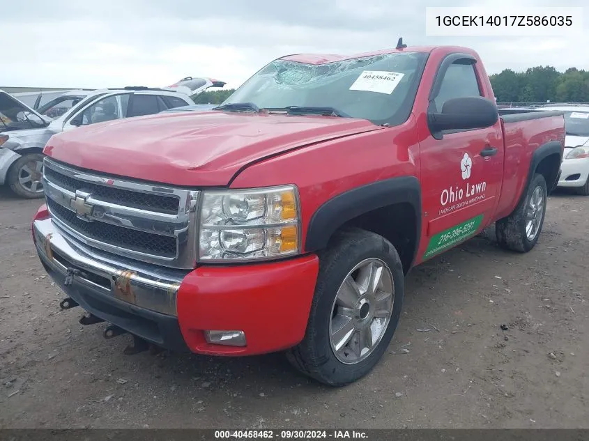 2007 Chevrolet Silverado 1500 Lt1 VIN: 1GCEK14017Z586035 Lot: 40545548