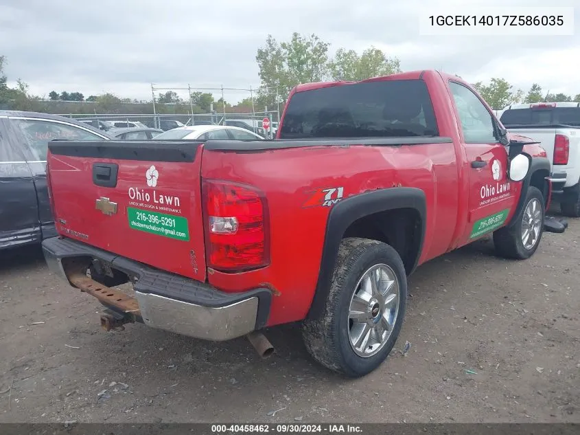 2007 Chevrolet Silverado 1500 Lt1 VIN: 1GCEK14017Z586035 Lot: 40545548