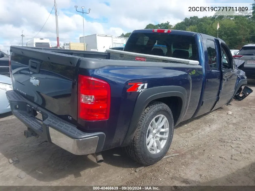 2007 Chevrolet Silverado 1500 K1500 VIN: 2GCEK19C771711809 Lot: 40466639