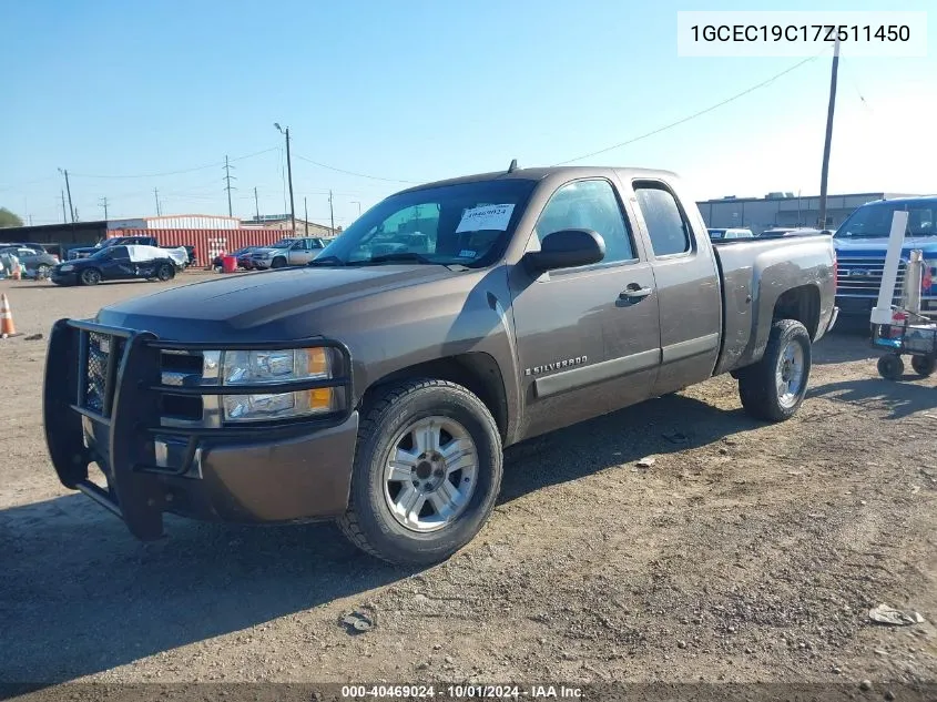 1GCEC19C17Z511450 2007 Chevrolet Silverado 1500 C1500