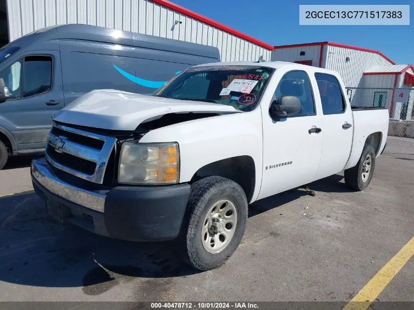 2007 Chevrolet Silverado C1500 Crew Cab VIN: 2GCEC13C771517383 Lot: 40478712