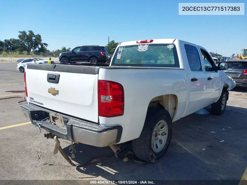 2007 Chevrolet Silverado C1500 Crew Cab VIN: 2GCEC13C771517383 Lot: 40478712