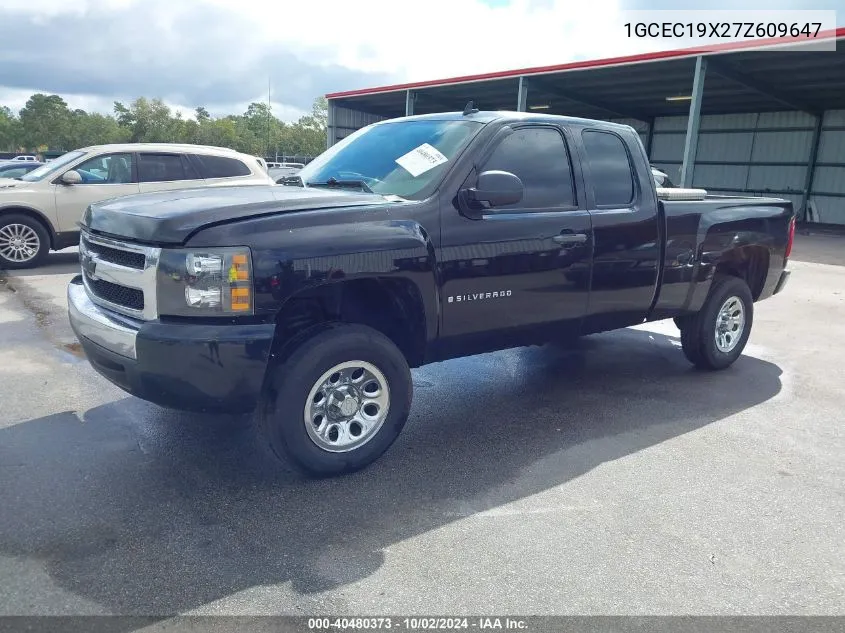 2007 Chevrolet Silverado 1500 Work Truck VIN: 1GCEC19X27Z609647 Lot: 40480373