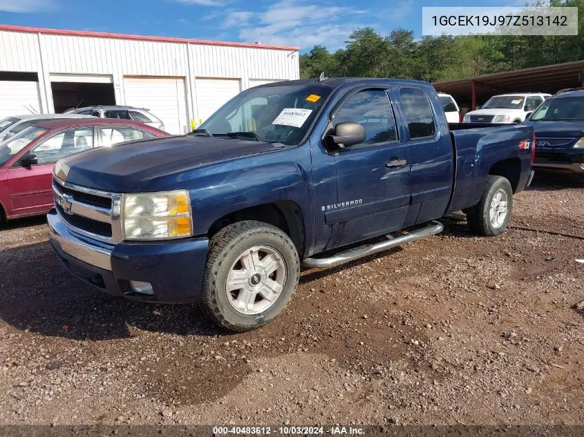 2007 Chevrolet Silverado 1500 Lt1 VIN: 1GCEK19J97Z513142 Lot: 40483612