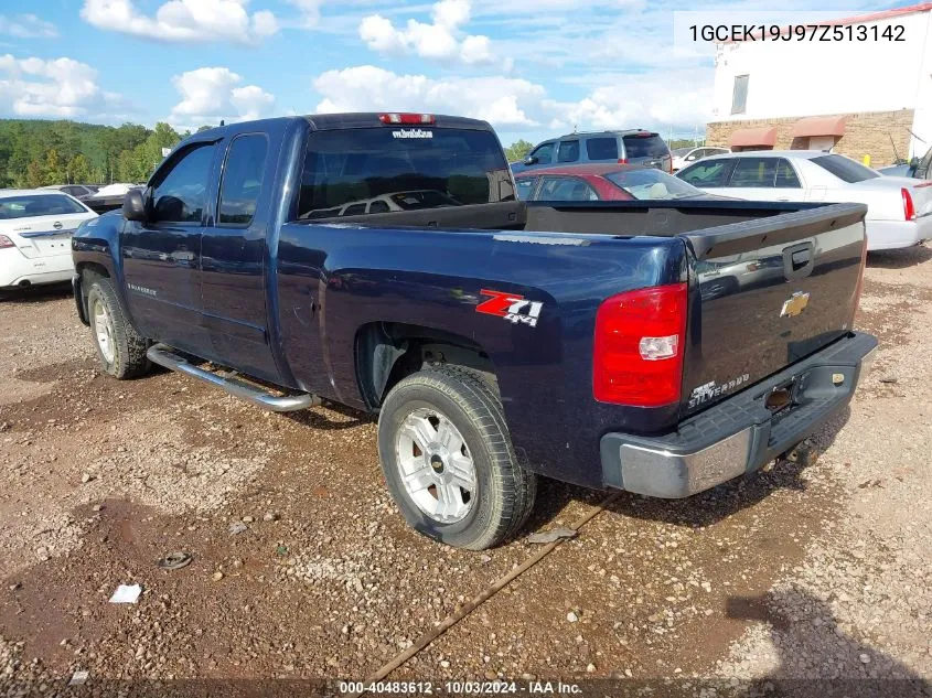 2007 Chevrolet Silverado 1500 Lt1 VIN: 1GCEK19J97Z513142 Lot: 40483612