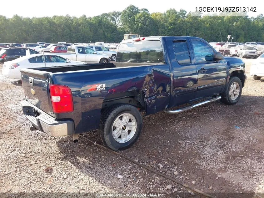 2007 Chevrolet Silverado 1500 Lt1 VIN: 1GCEK19J97Z513142 Lot: 40483612