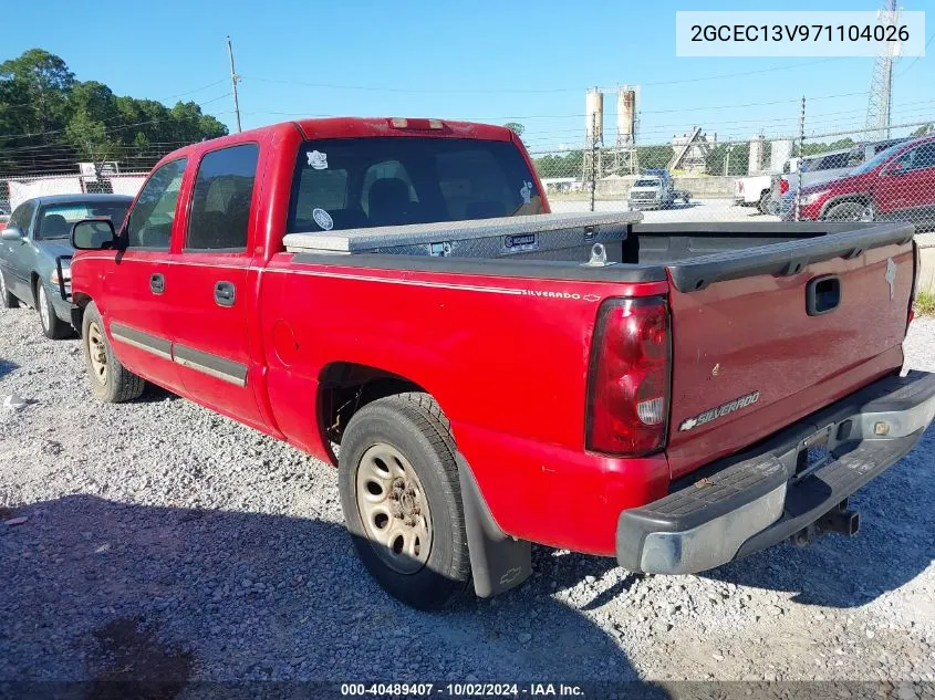 2007 Chevrolet Silverado 1500 Classic Ls VIN: 2GCEC13V971104026 Lot: 40489407