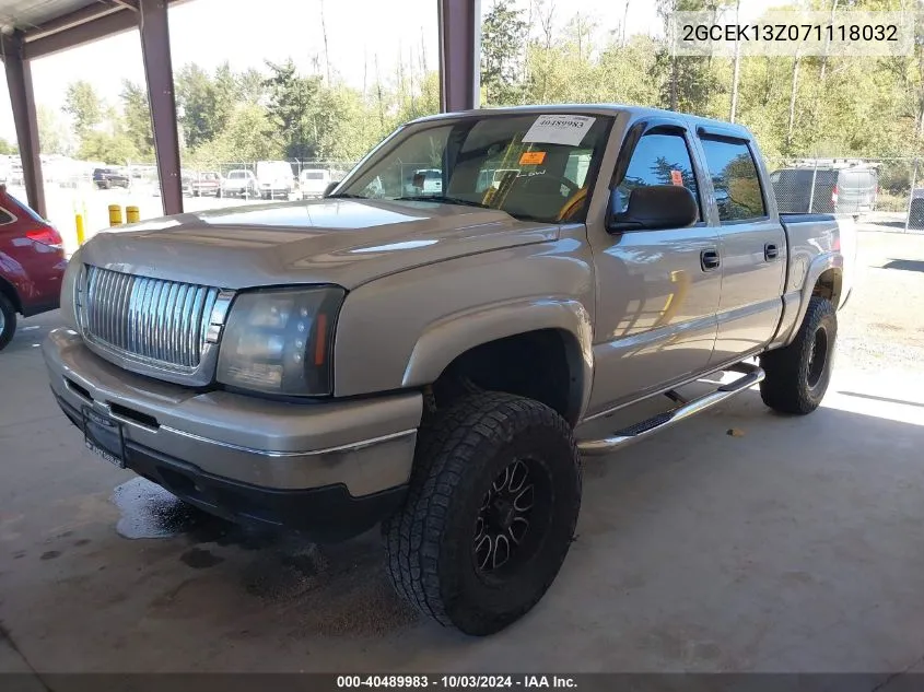 2007 Chevrolet Silverado 1500 Classic Lt1 VIN: 2GCEK13Z071118032 Lot: 40489983