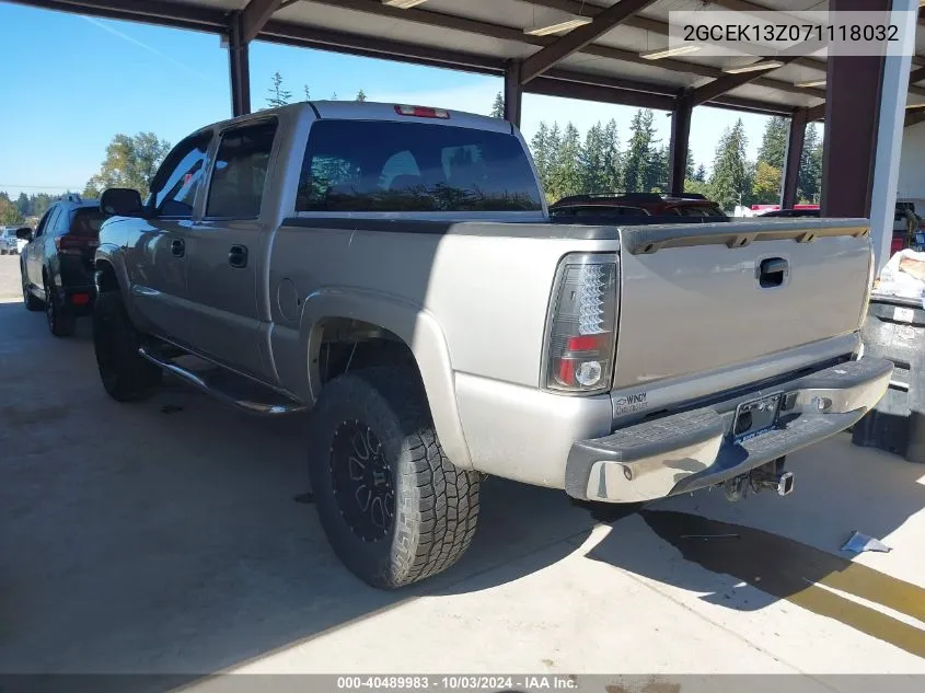 2007 Chevrolet Silverado 1500 Classic Lt1 VIN: 2GCEK13Z071118032 Lot: 40489983