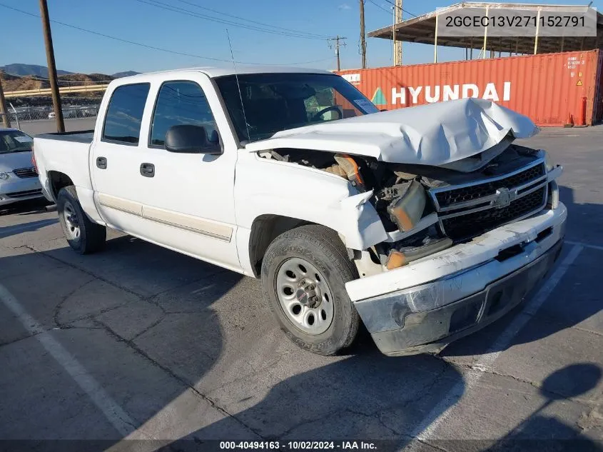 2007 Chevrolet Silverado 1500 Classic Ls VIN: 2GCEC13V271152791 Lot: 40494163