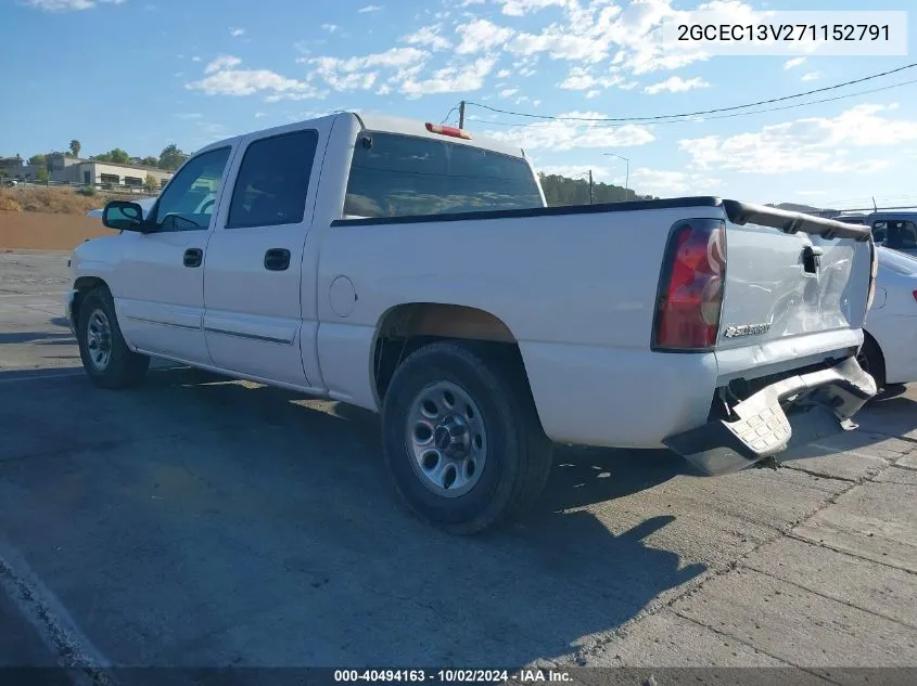 2007 Chevrolet Silverado 1500 Classic Ls VIN: 2GCEC13V271152791 Lot: 40494163