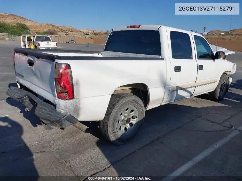 2007 Chevrolet Silverado 1500 Classic Ls VIN: 2GCEC13V271152791 Lot: 40494163