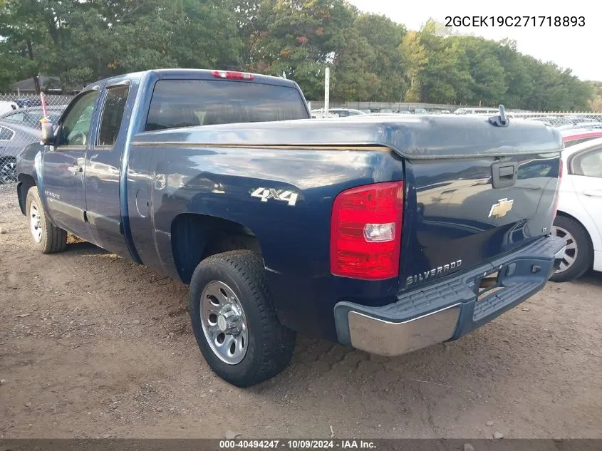 2GCEK19C271718893 2007 Chevrolet Silverado K1500