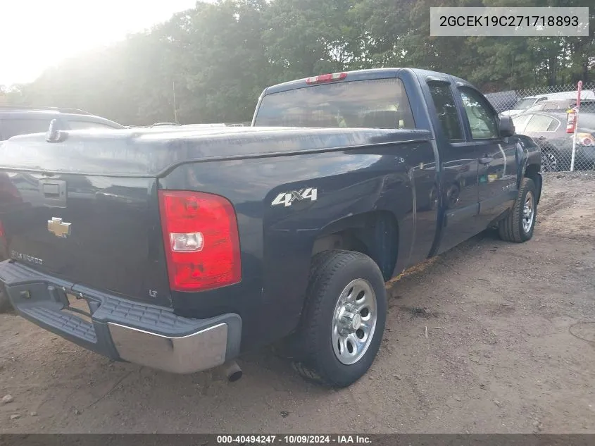 2007 Chevrolet Silverado K1500 VIN: 2GCEK19C271718893 Lot: 40494247