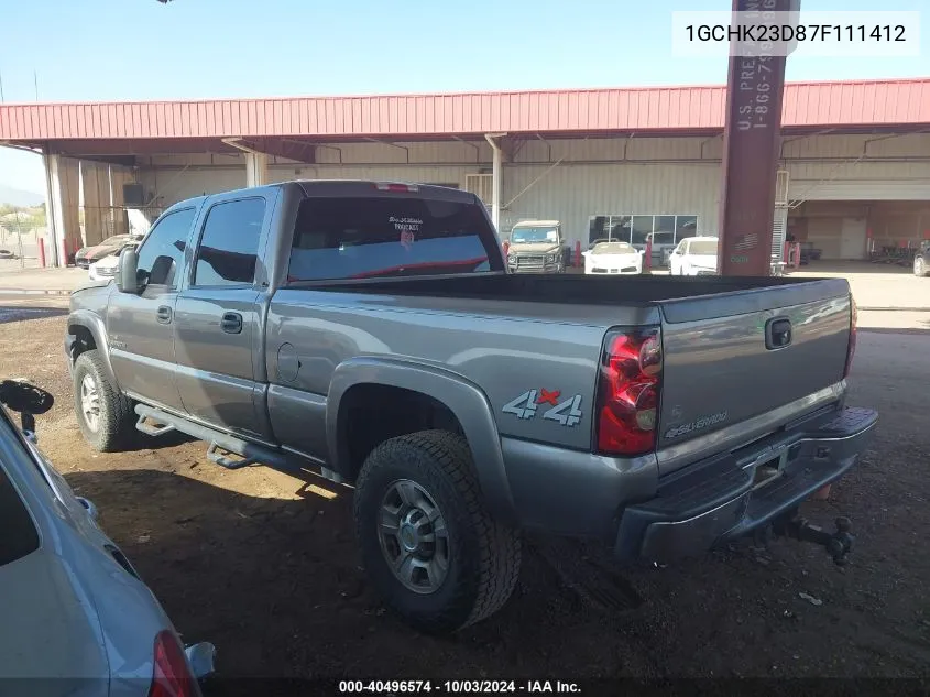 2007 Chevrolet Silverado 2500Hd Classic Lt3 VIN: 1GCHK23D87F111412 Lot: 40496574