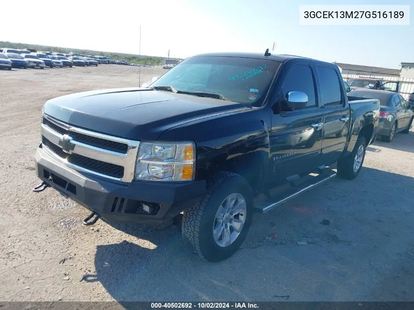 2007 Chevrolet Silverado 1500 Lt2 VIN: 3GCEK13M27G516189 Lot: 40502692