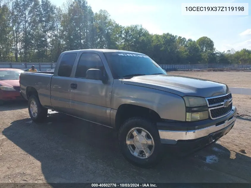 2007 Chevrolet Silverado 1500 Classic Work Truck VIN: 1GCEC19X37Z119198 Lot: 40502776