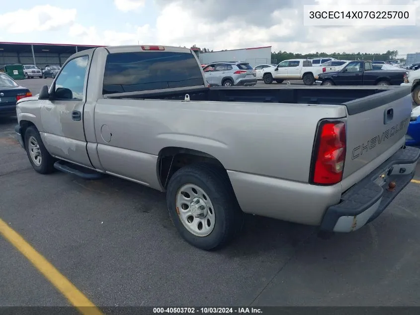 2007 Chevrolet Silverado 1500 Classic Work Truck VIN: 3GCEC14X07G225700 Lot: 40503702