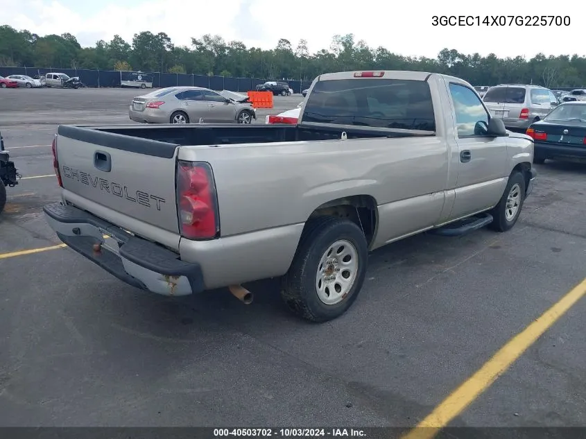 2007 Chevrolet Silverado 1500 Classic Work Truck VIN: 3GCEC14X07G225700 Lot: 40503702