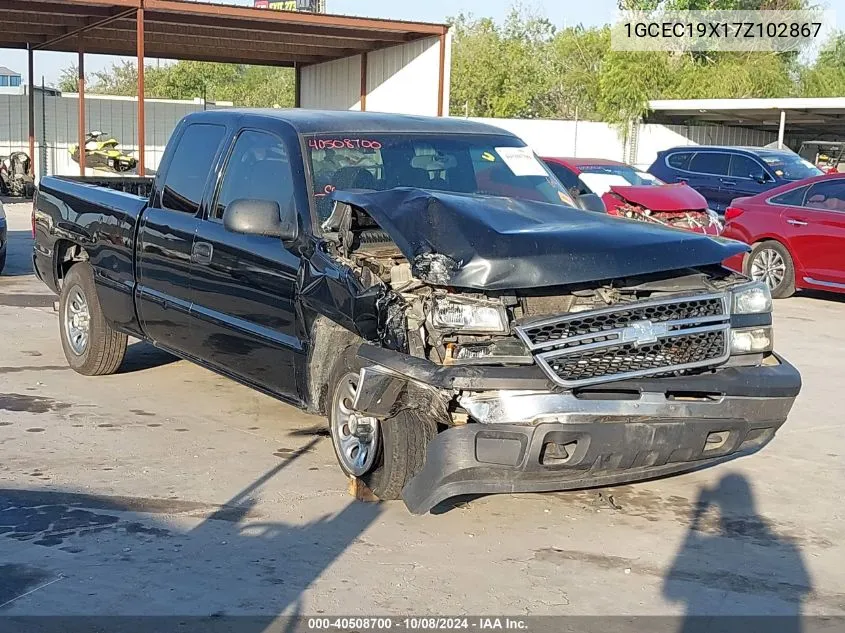 2007 Chevrolet Silverado C1500 Classic VIN: 1GCEC19X17Z102867 Lot: 40508700