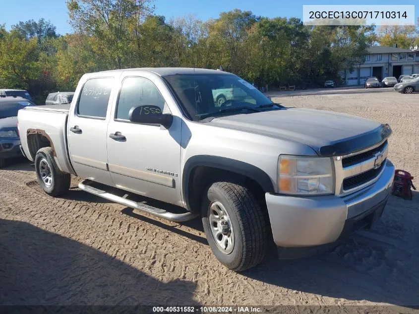 2007 Chevrolet Silverado 1500 C1500 Crew Cab VIN: 2GCEC13C071710314 Lot: 40531552