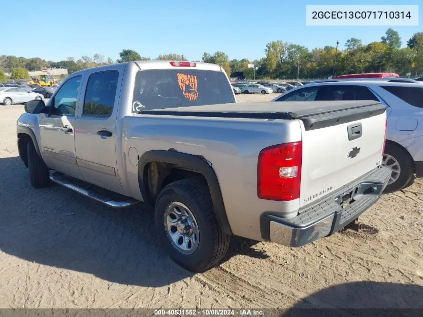 2007 Chevrolet Silverado 1500 C1500 Crew Cab VIN: 2GCEC13C071710314 Lot: 40531552