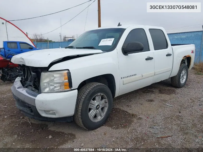 2007 Chevrolet Silverado 1500 Lt1 VIN: 3GCEK13307G548081 Lot: 40537584