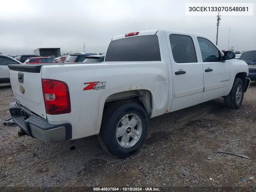 2007 Chevrolet Silverado 1500 Lt1 VIN: 3GCEK13307G548081 Lot: 40537584