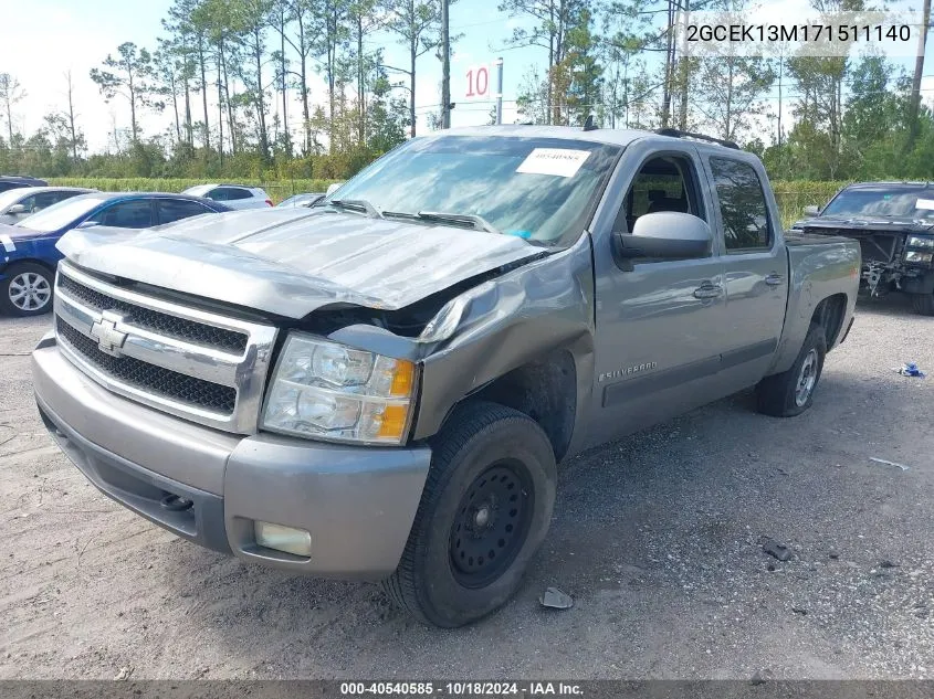 2007 Chevrolet Silverado 1500 Ltz VIN: 2GCEK13M171511140 Lot: 40540585