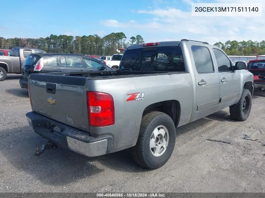 2007 Chevrolet Silverado 1500 Ltz VIN: 2GCEK13M171511140 Lot: 40540585