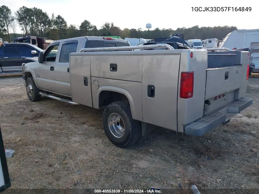 2007 Chevrolet Silverado 3500 Classic Lt3 VIN: 1GCJK33D57F164849 Lot: 40553539