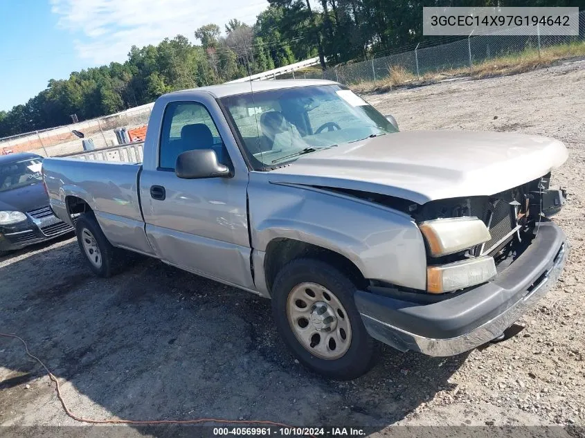 3GCEC14X97G194642 2007 Chevrolet Silverado 1500 Classic Work Truck