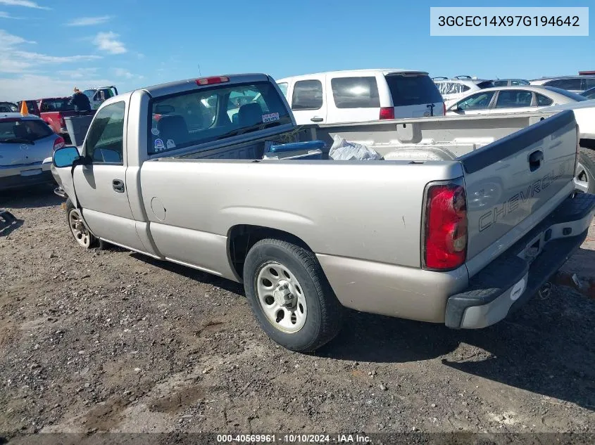 2007 Chevrolet Silverado 1500 Classic Work Truck VIN: 3GCEC14X97G194642 Lot: 40569961