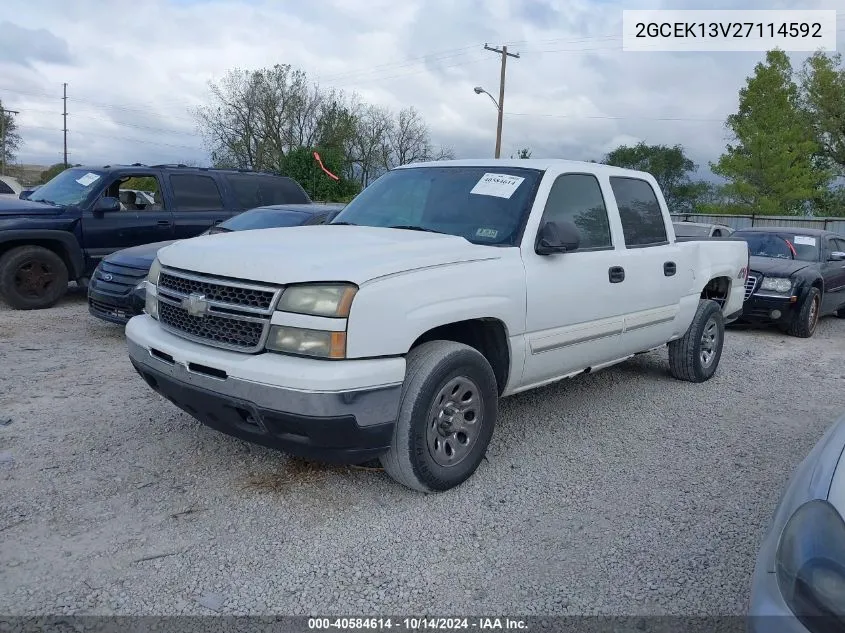 2GCEK13V27114592 2007 Chevrolet Silverado K1500 Classic Crew Cab